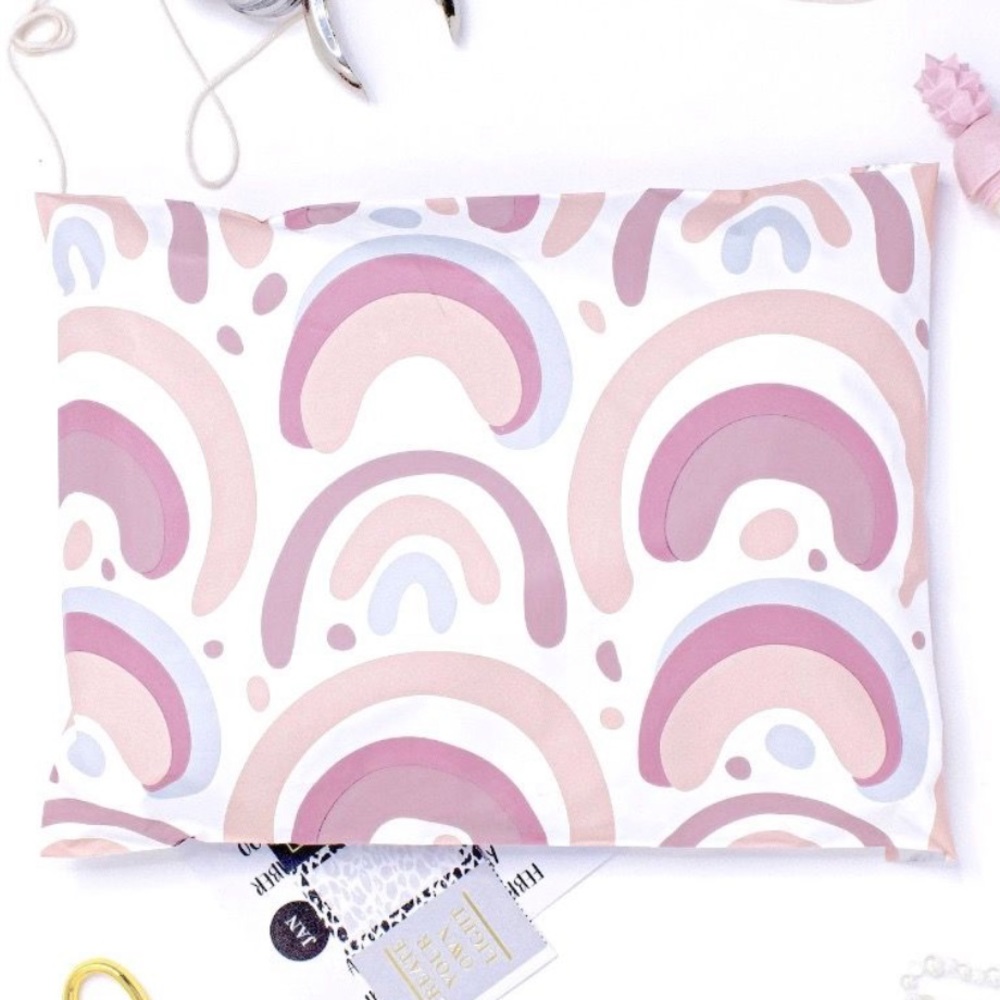 2 SETS LEFT🌈20 Designer boho rainbow Poly Mailers 10 x 13 inch